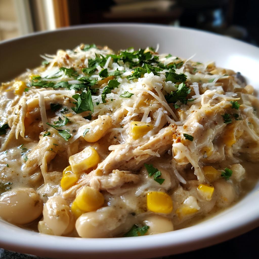 Slow Cooker Creamy White Chicken Chili - detail 2