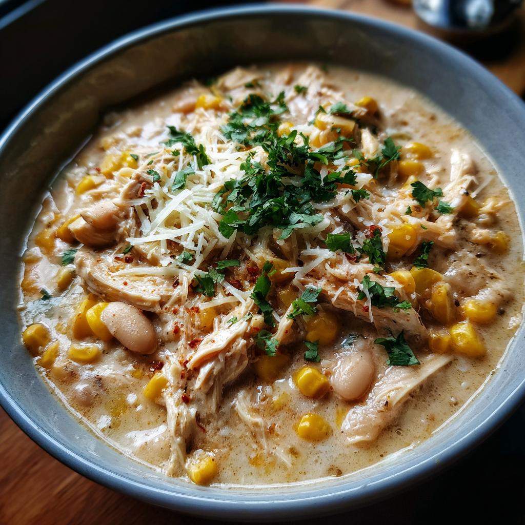 Slow Cooker Creamy White Chicken Chili - detail 3