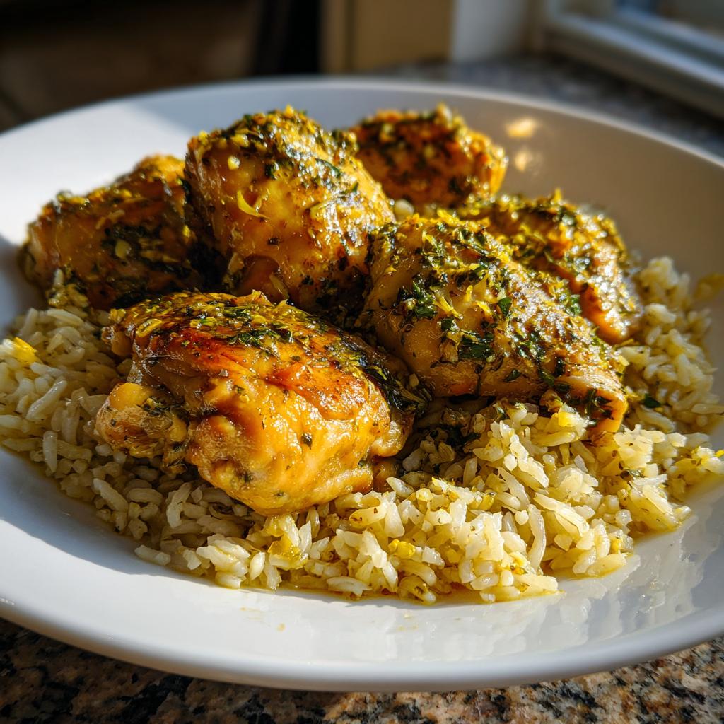 Slow Cooker Lemon Herb Chicken and Rice - detail 2