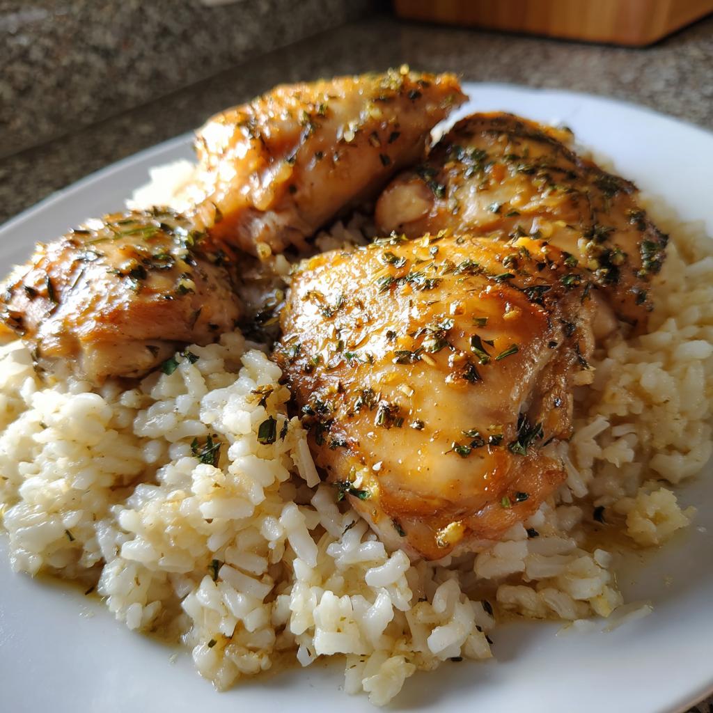 Slow Cooker Lemon Herb Chicken and Rice - detail 3