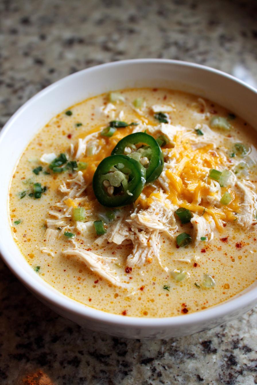 Spicy Jalapeño Popper Chicken Soup