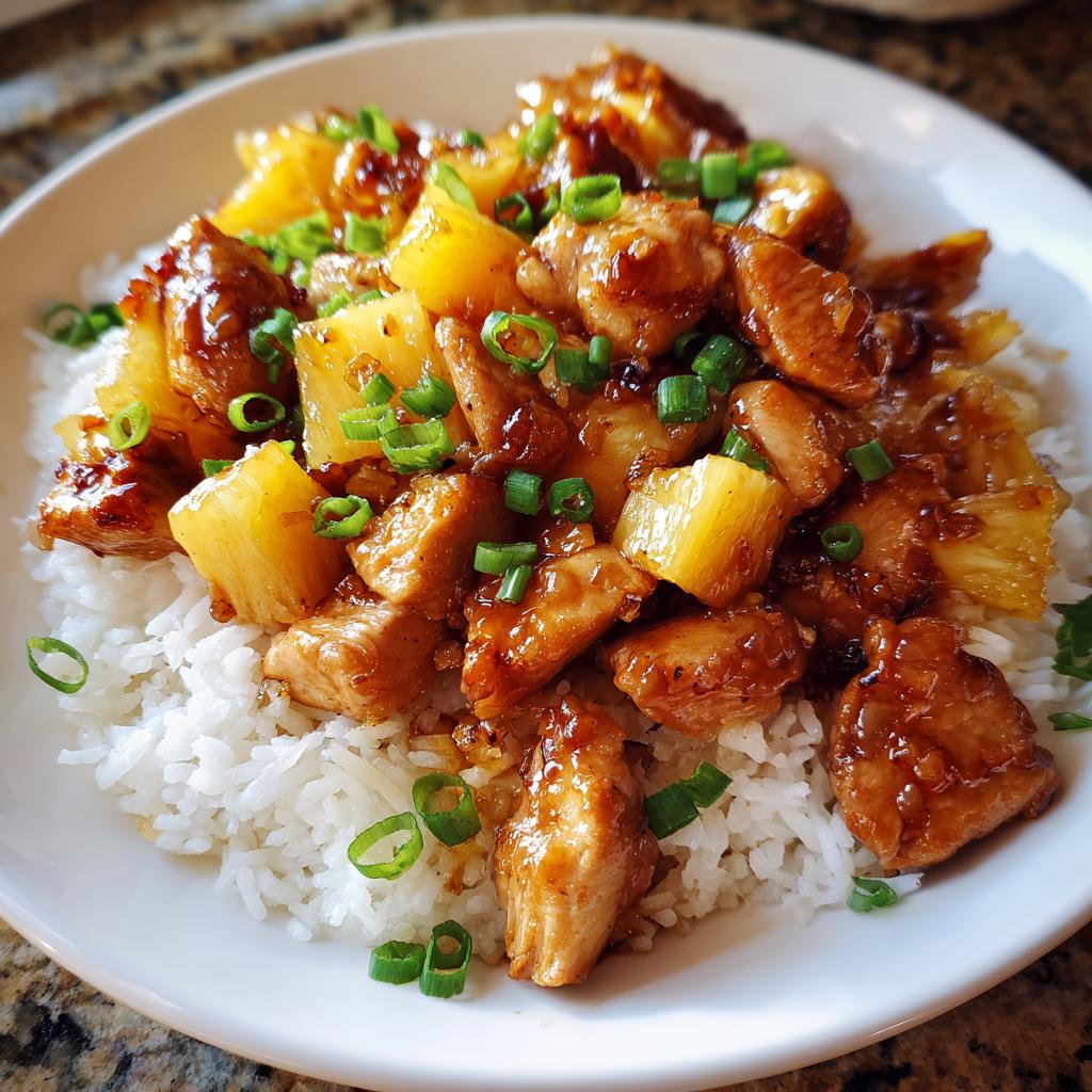 Sweet and Savory Pineapple Chicken and Rice Recipe - detail 1