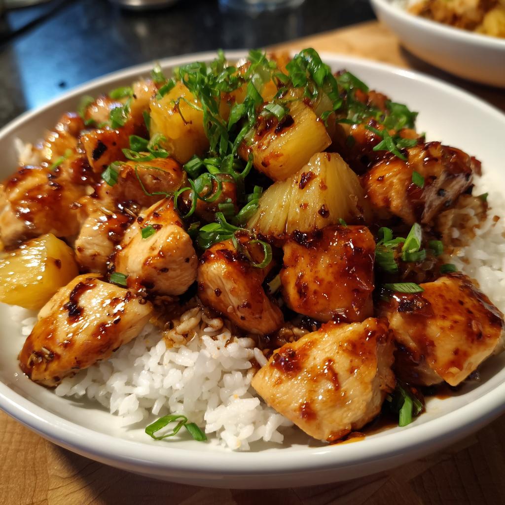 Sweet and Savory Pineapple Chicken and Rice Recipe - detail 2