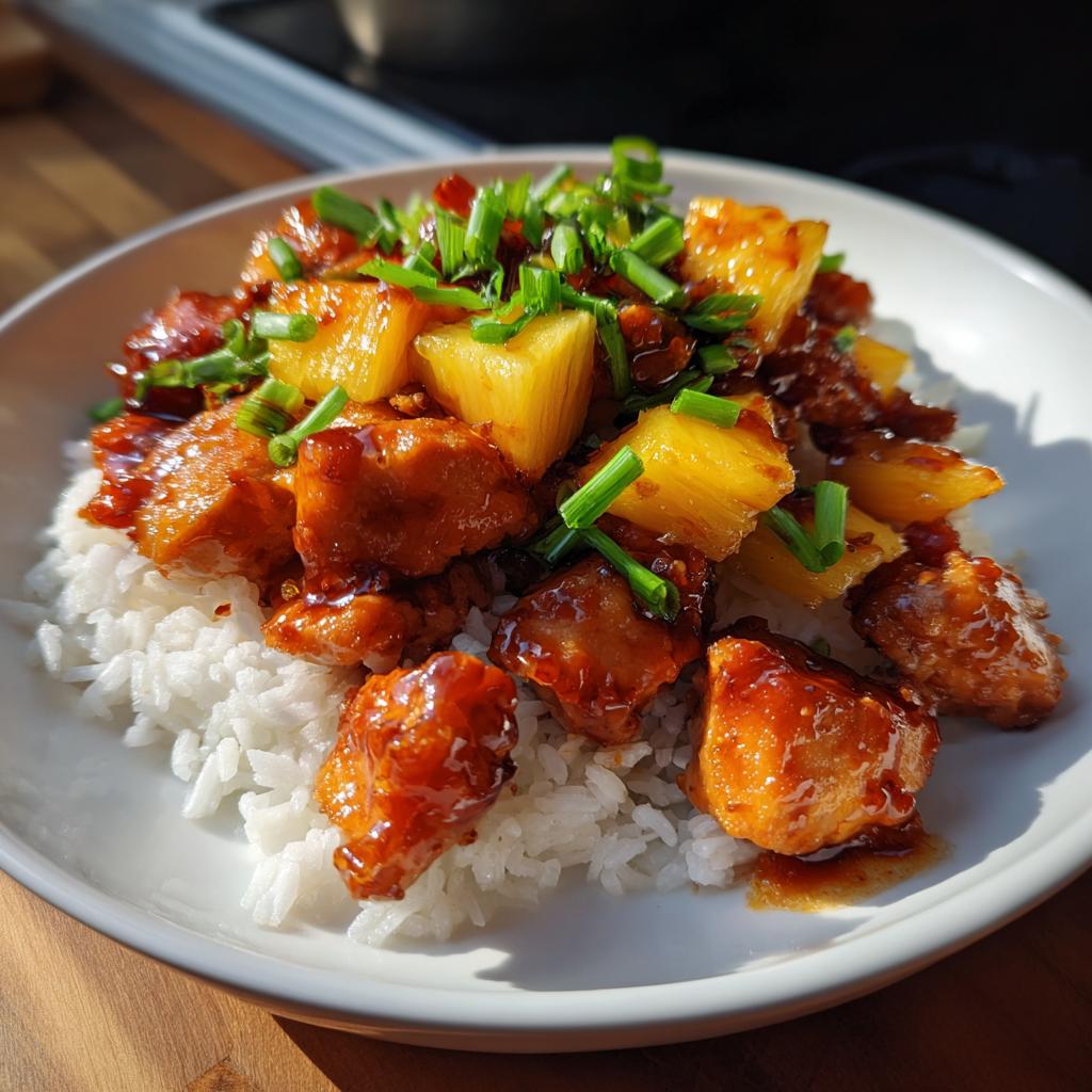 Sweet and Savory Pineapple Chicken and Rice Recipe - detail 3
