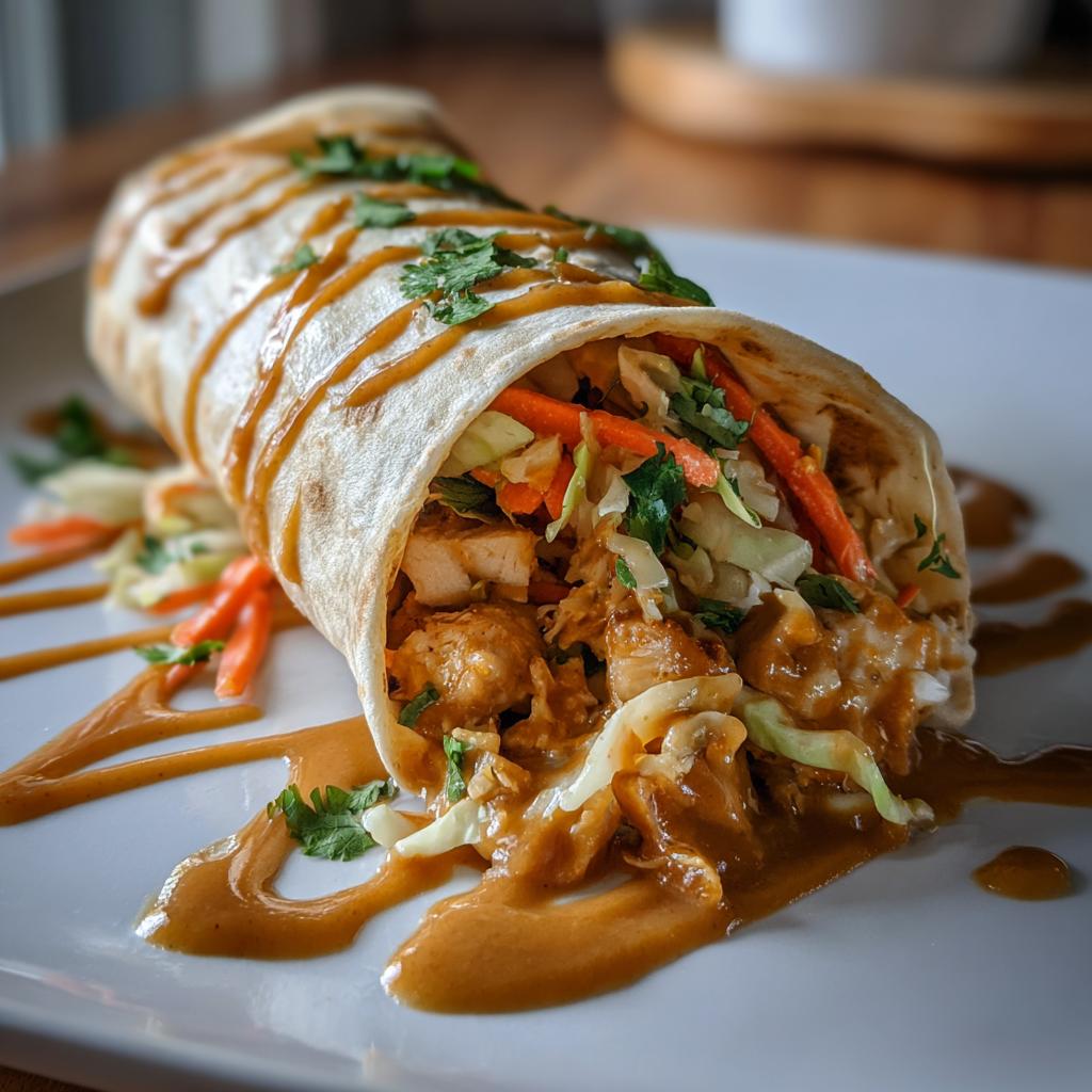 Thai Peanut Chicken Wraps - detail 4