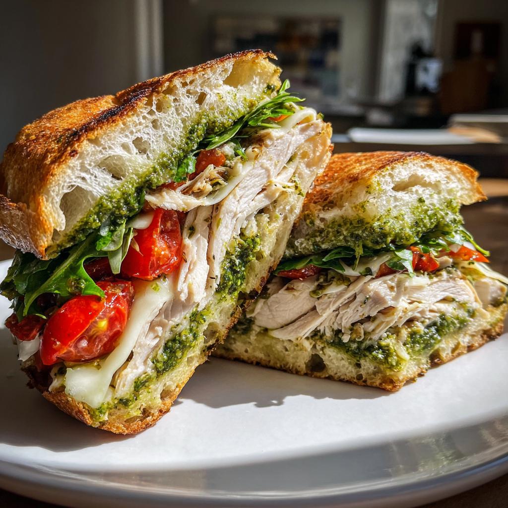 chicken pesto sandwich - detail 1