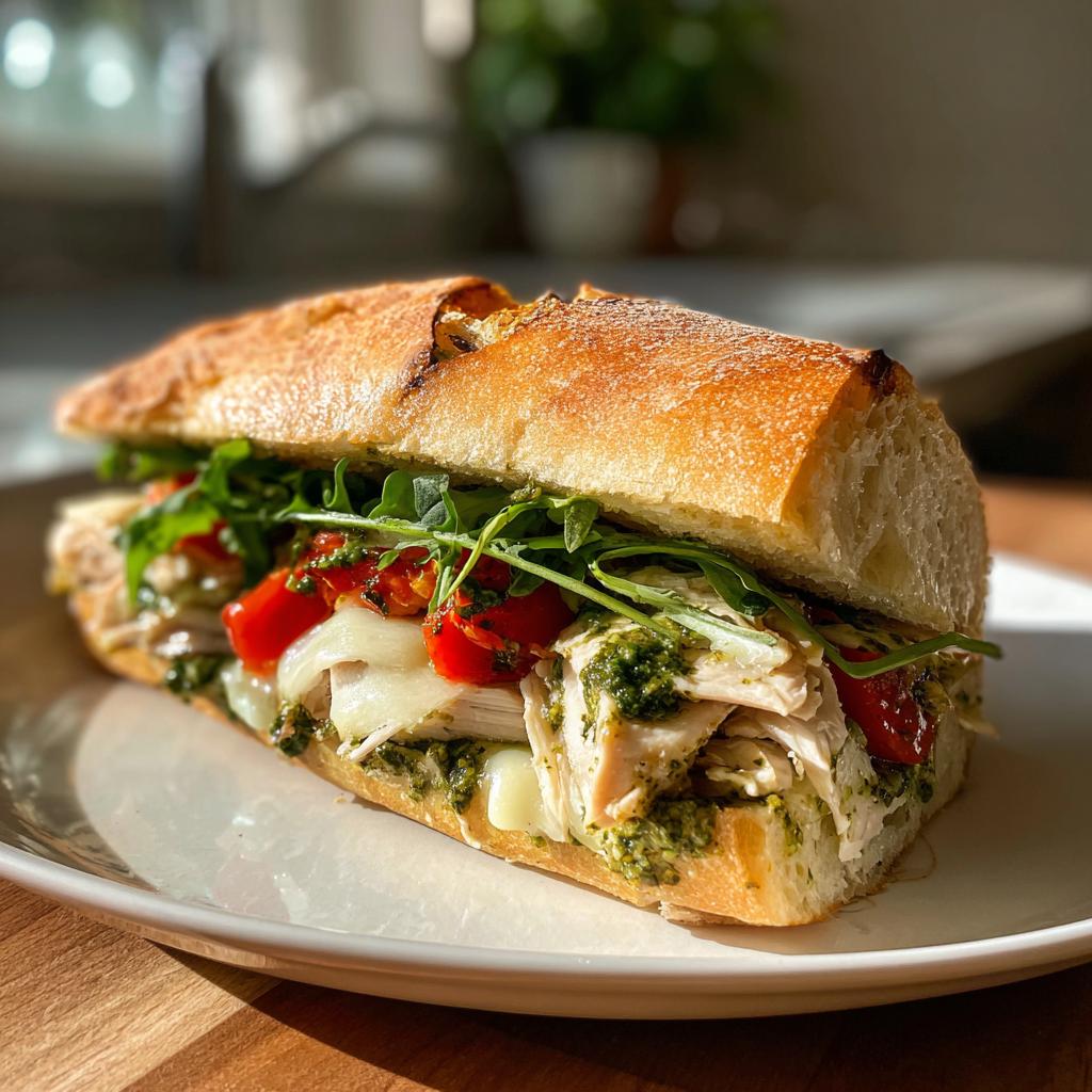 chicken pesto sandwich - detail 2