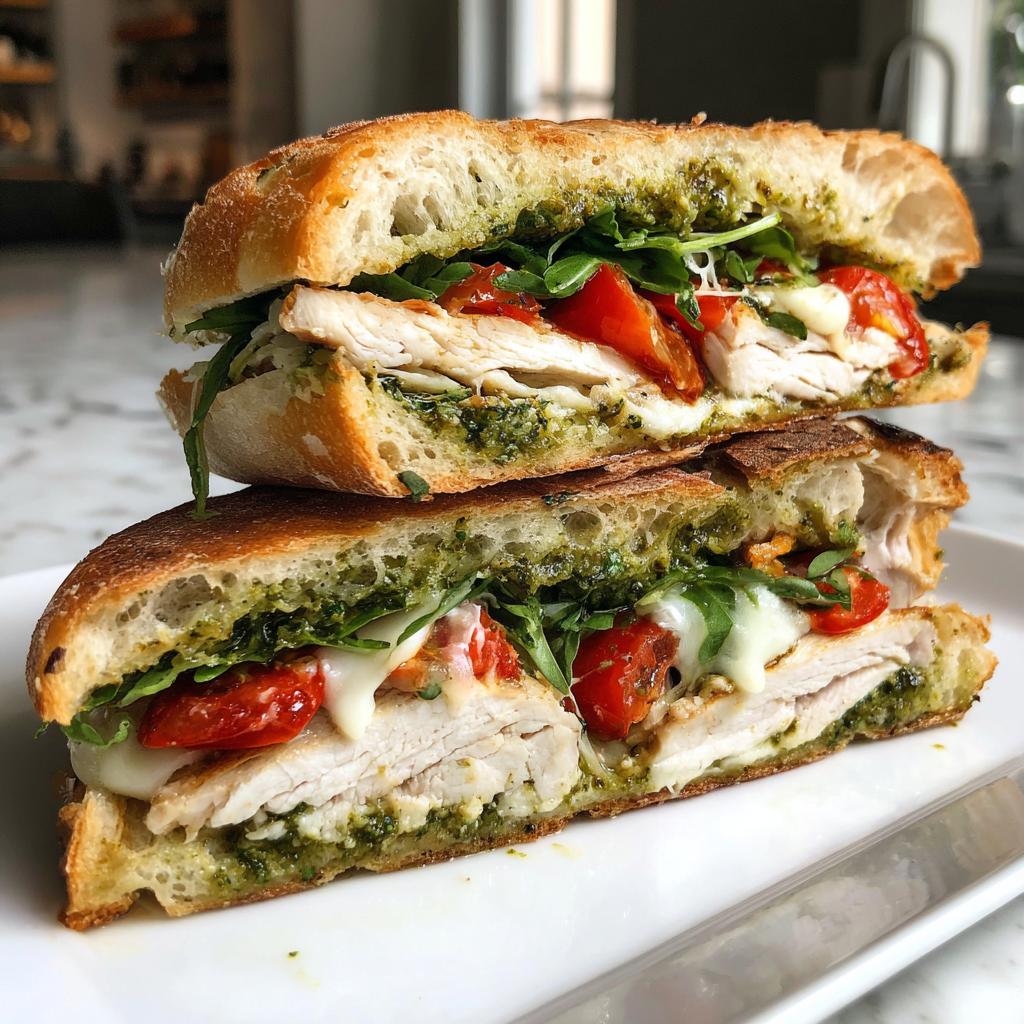 chicken pesto sandwich - detail 4