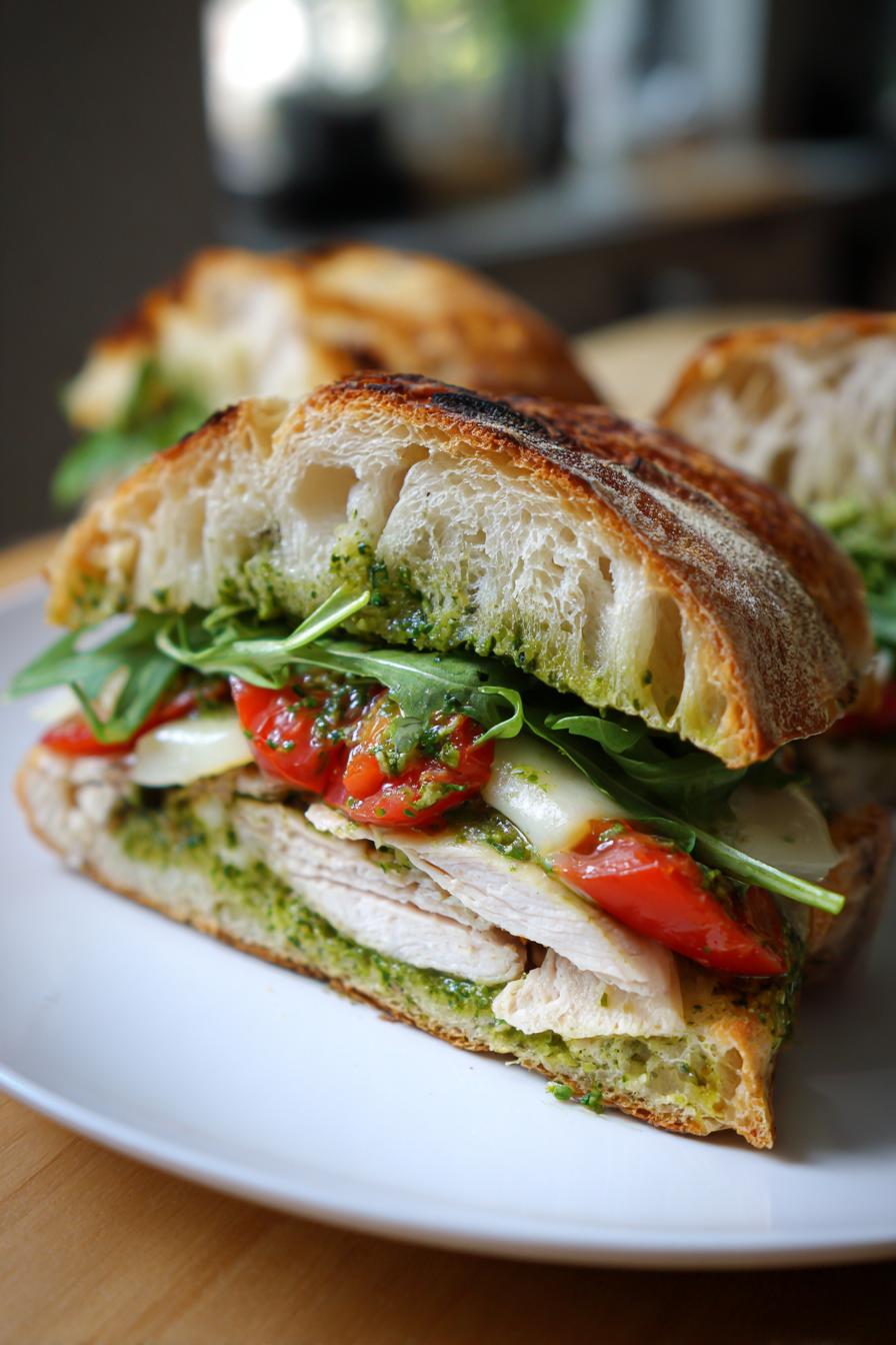 chicken pesto sandwich
