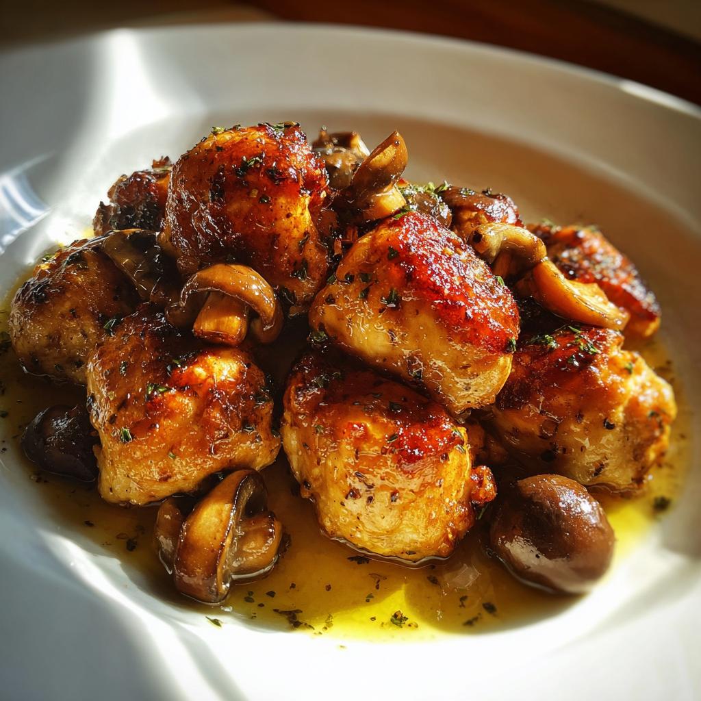 mushroom chicken - detail 2