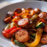 10 Minute Air Fryer Chicken Sausage and Veggies - Beginner recipe
