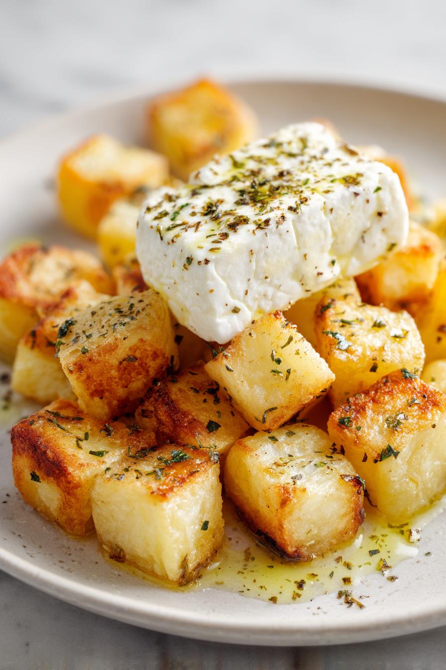 Baked Feta Potatoes