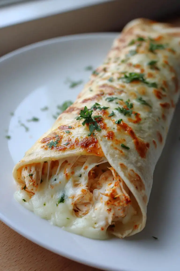 Cheesy Garlic Chicken Wraps – The Ultimate Flavor Explosion!