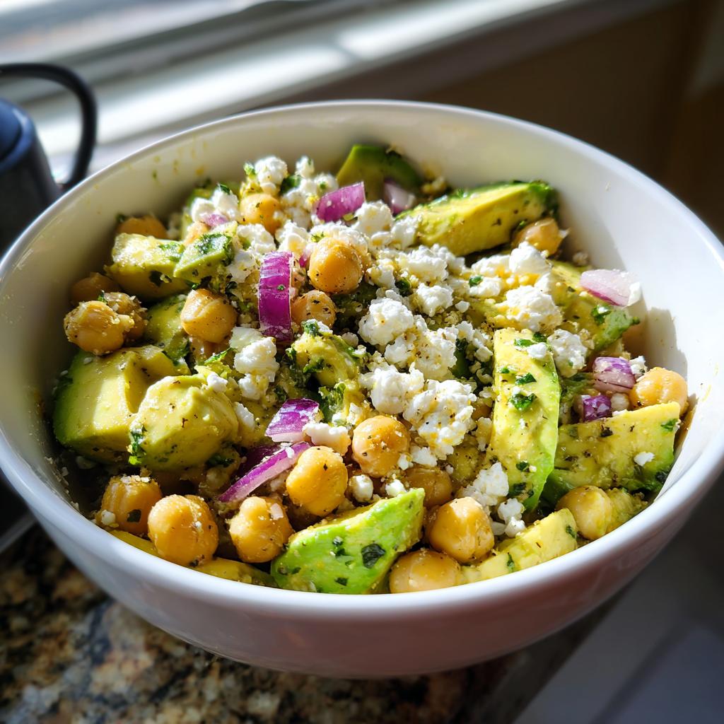 Chickpea Feta Avocado Salad - detail 1