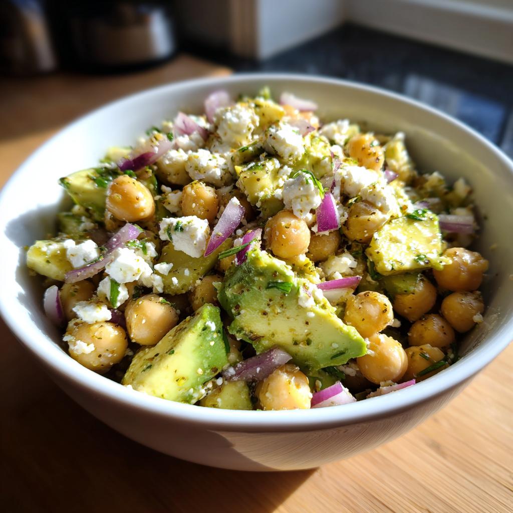 Chickpea Feta Avocado Salad - detail 2