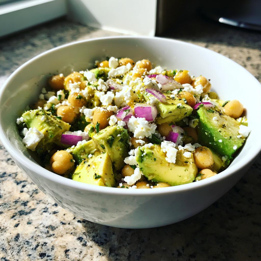 Chickpea Feta Avocado Salad - detail 3