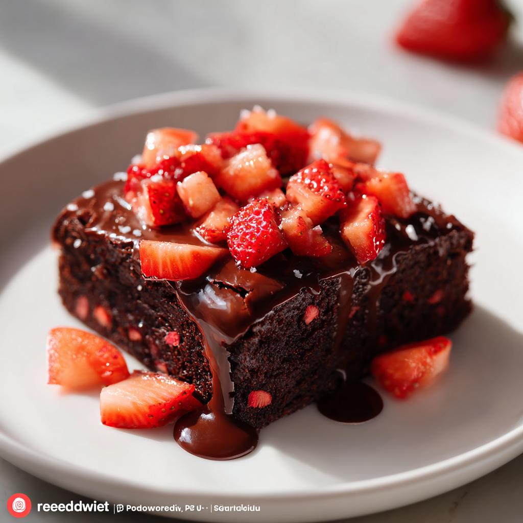 Chocolate Covered Strawberry Brownies - detail 1