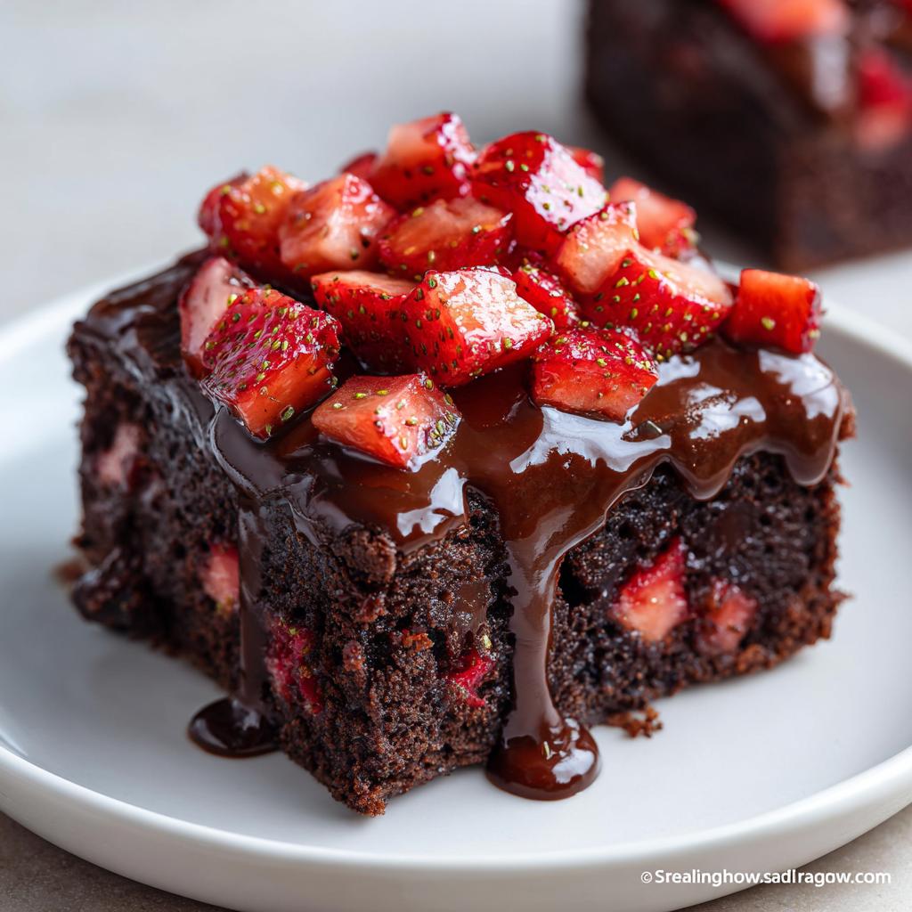 Chocolate Covered Strawberry Brownies - detail 3