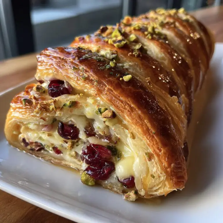 Cranberry, Camembert & Pistachio Christmas Tree Puff Pastry 🎄🧀