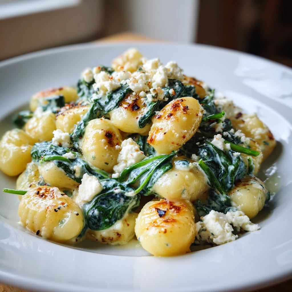 Creamy Gnocchi with Spinach and Feta Recipe | Healthy Dinner Inspiration - detail 4