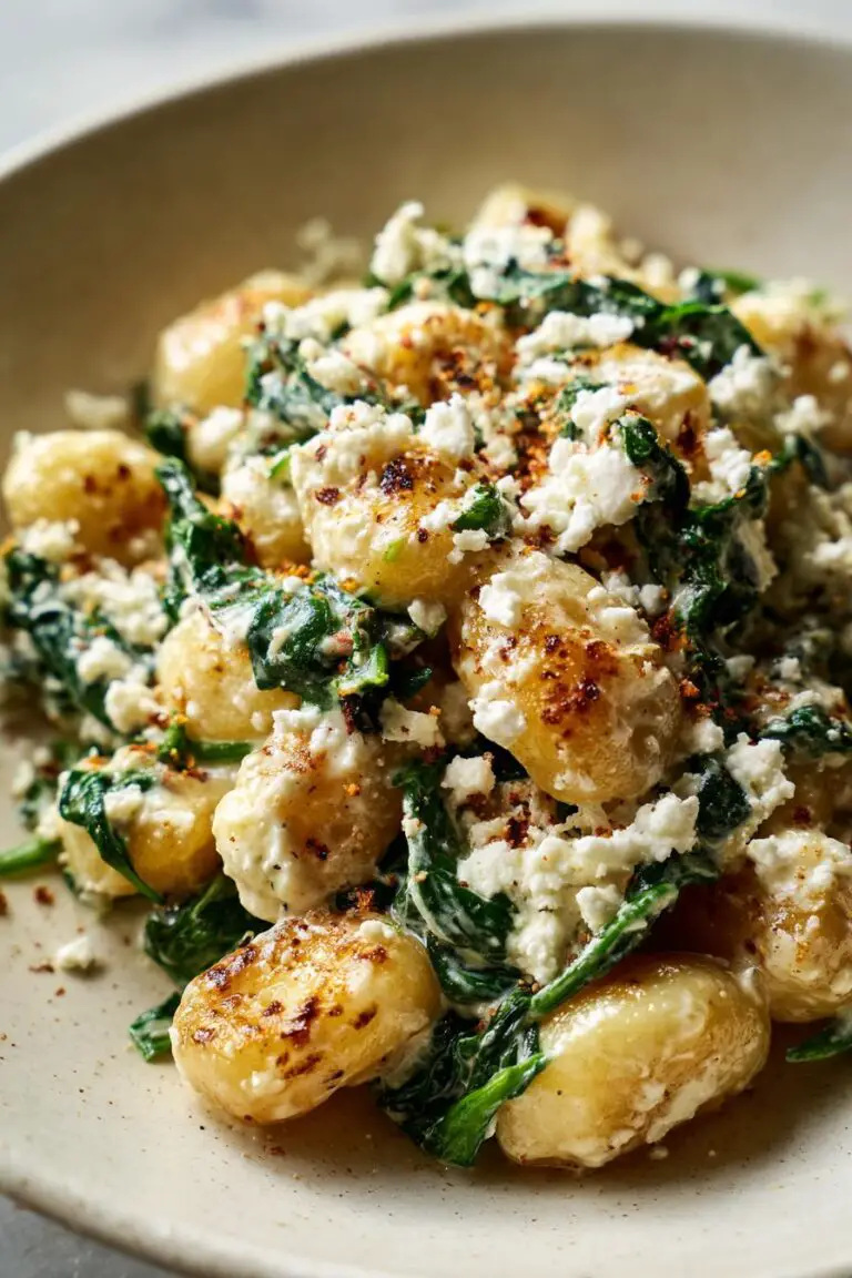 Creamy Gnocchi with Spinach and Feta Recipe | Healthy Dinner Inspiration