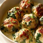 Creamy Spinach Turkey Meatballs Recipe
