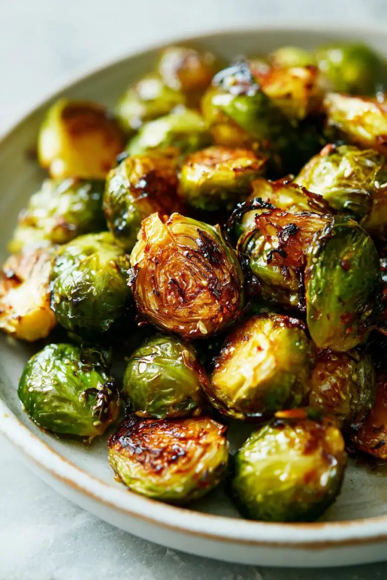 Crispy Honey Balsamic Brussels Sprouts - Easy & Healthy