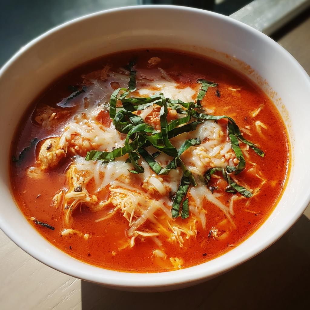 Crock Pot Creamy Chicken Parmesan Soup - detail 3