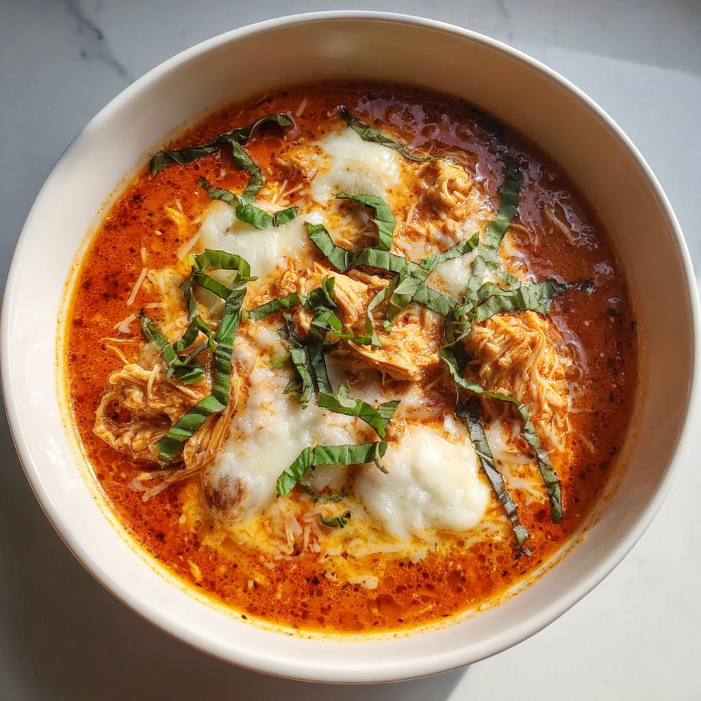 Crock Pot Creamy Chicken Parmesan Soup - detail 4