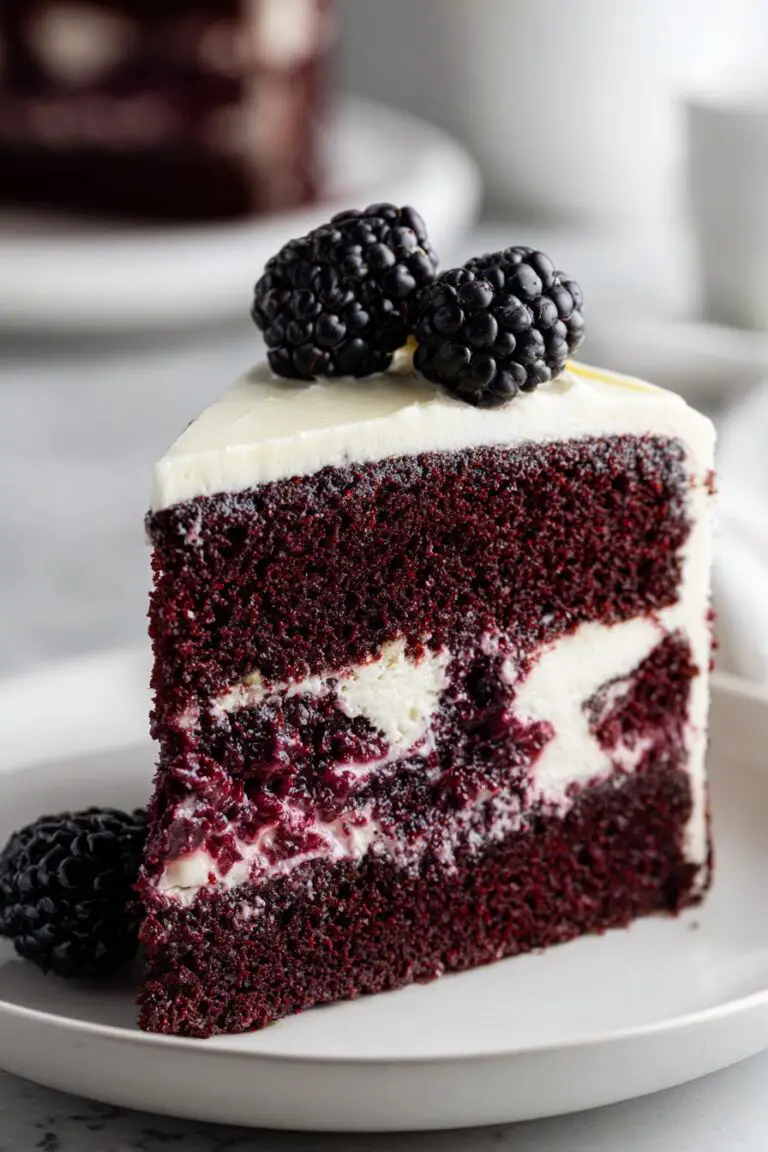 Decadent Blackberry Velvet Gothic Cake – Lush Cream Filling Inside