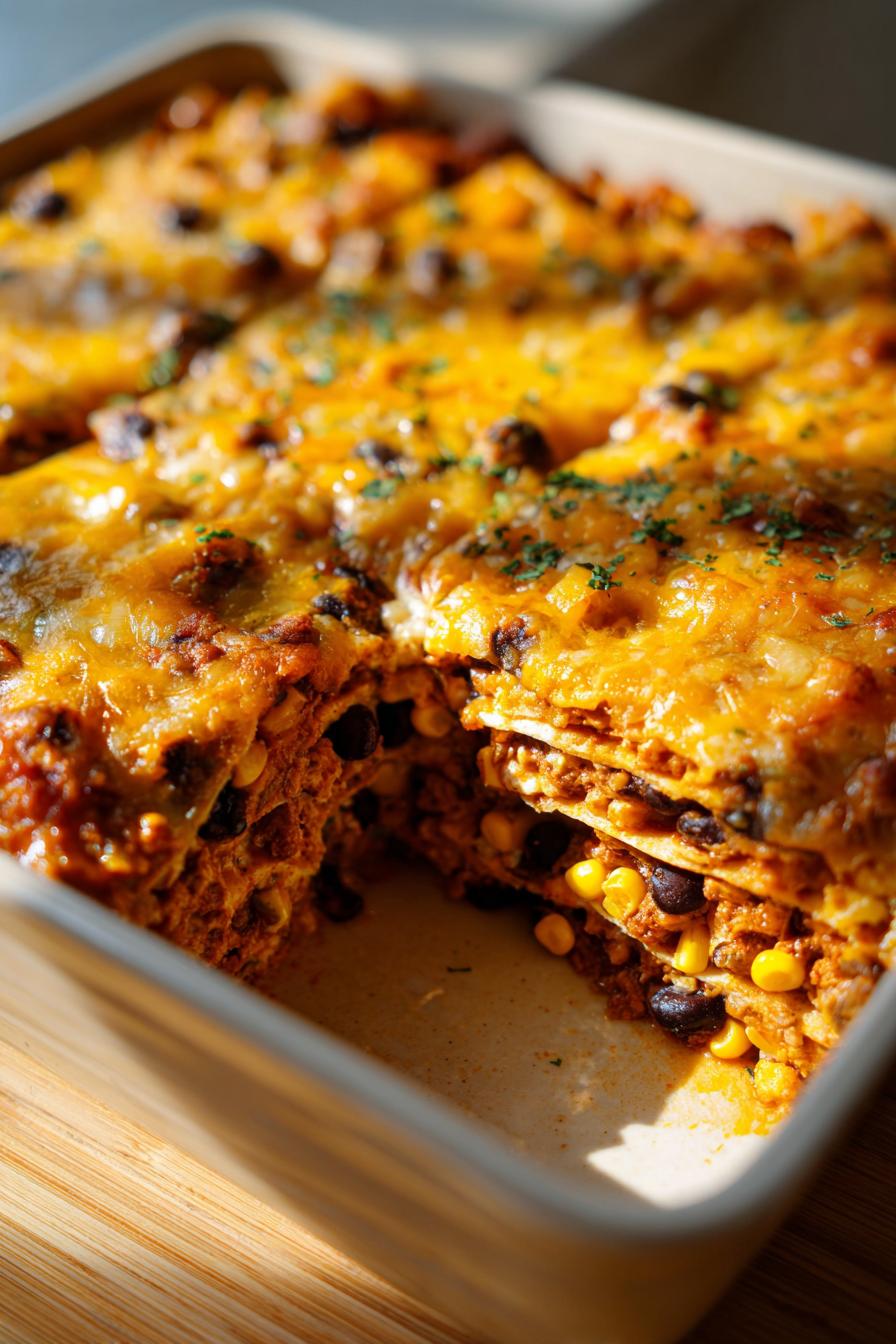 Easy Chicken Burrito Casserole