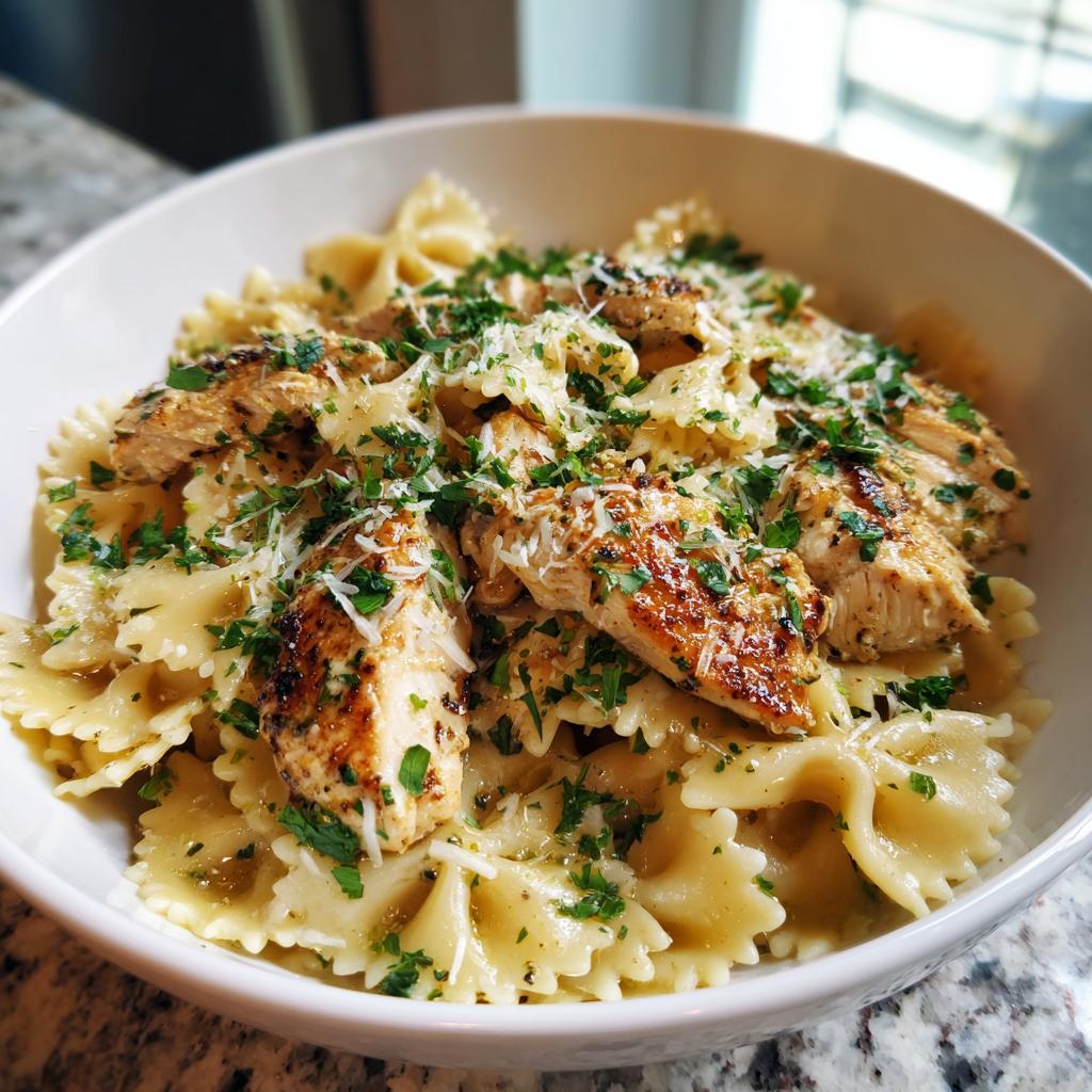 Easy Garlic Parmesan Chicken Pasta Recipe for a Healthy Dinner - detail 1
