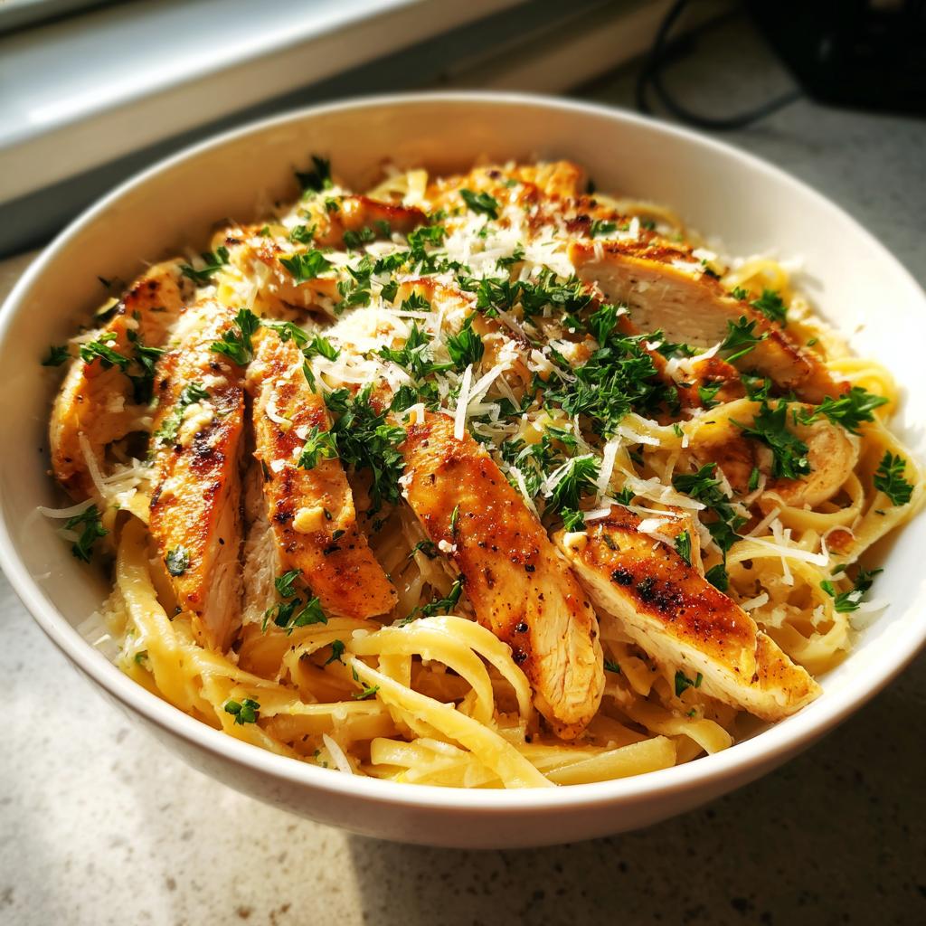 Easy Garlic Parmesan Chicken Pasta Recipe for a Healthy Dinner - detail 3