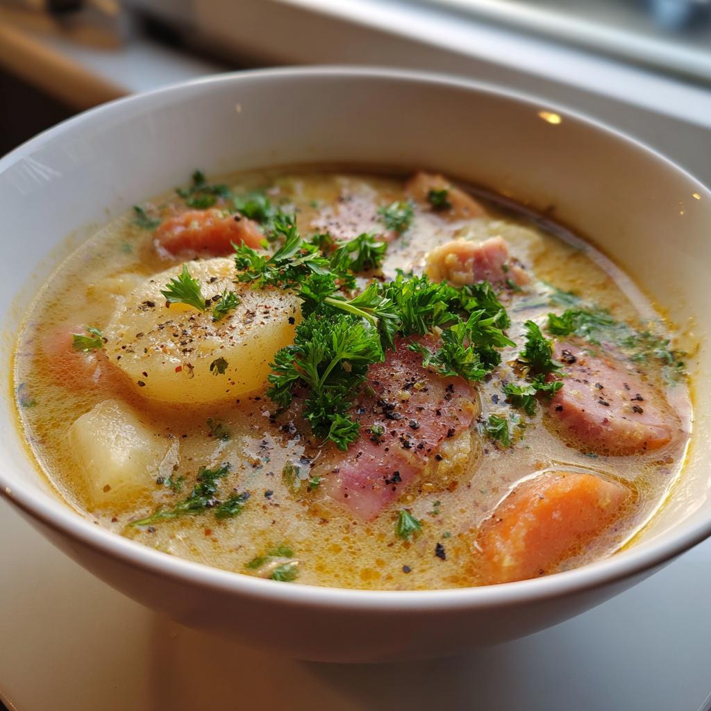 Easy One Pot Ham and Potato Soup - detail 2