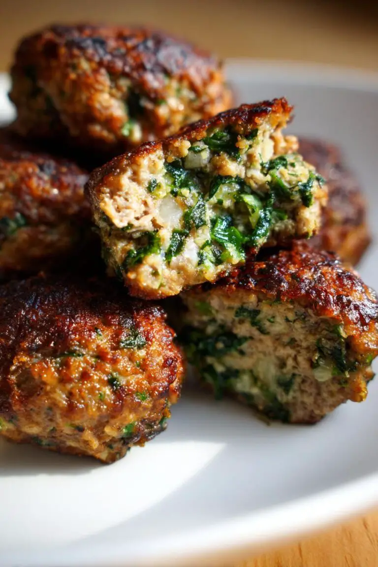 Easy Spinach & Garlic Meatballs Recipe – Quick & Delicious!