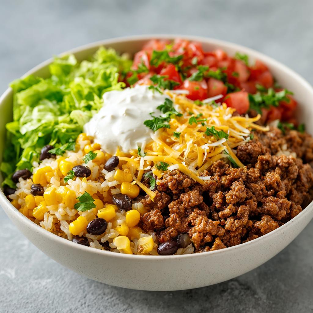 Easy Taco Rice Bowl – Quick and Healthy Dinner Idea - detail 1
