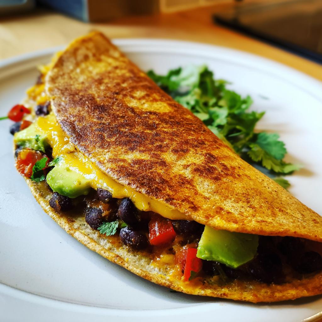 Easy Vegan Quesadillas With Black Beans And Avocado - detail 2
