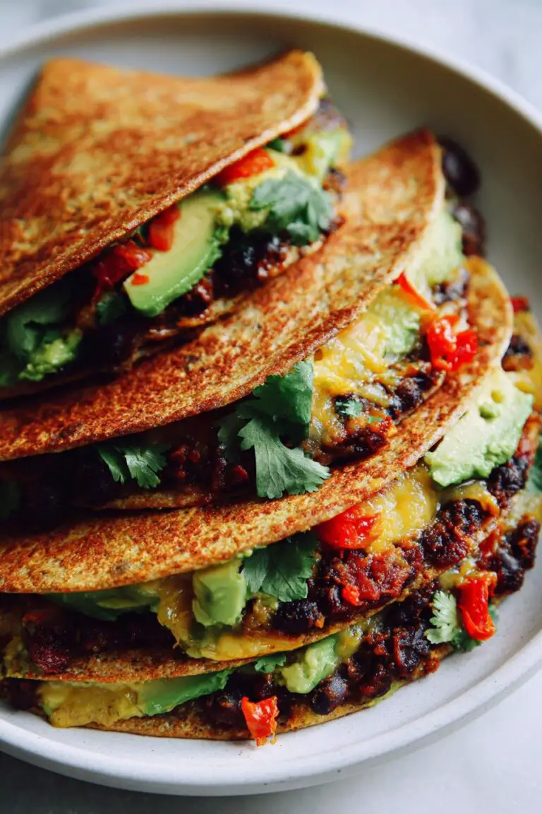 Easy Vegan Quesadillas With Black Beans And Avocado