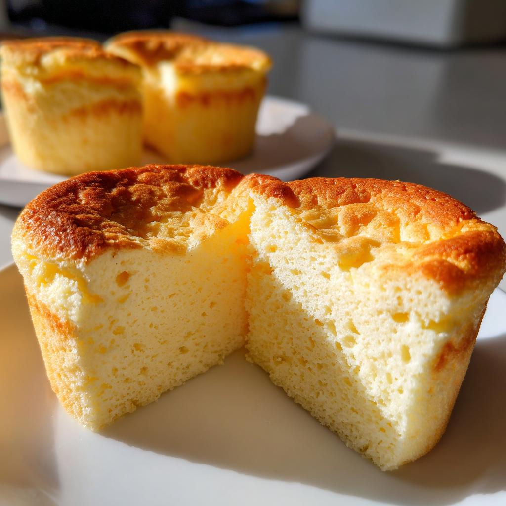 Fluffy Japanese Cotton Cheesecake Cupcakes - detail 3