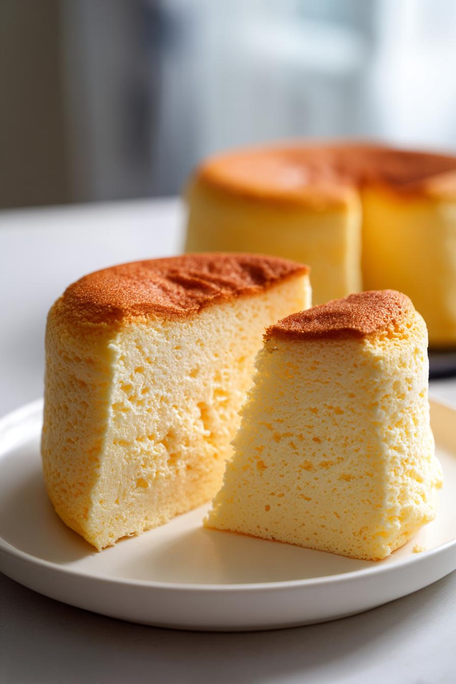 Fluffy Japanese Cotton Cheesecake Cupcakes
