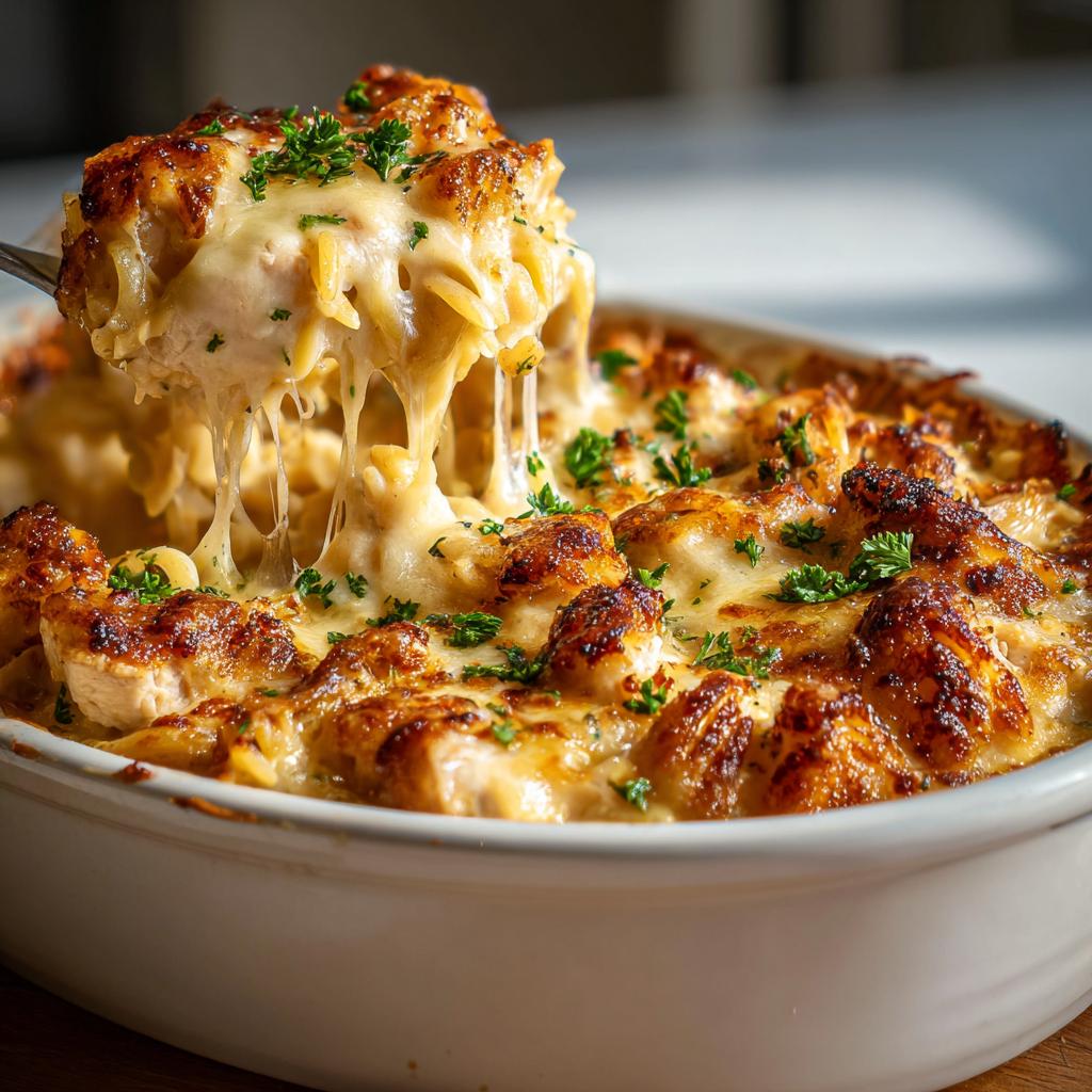 French Onion Chicken Orzo Casserole - detail 3