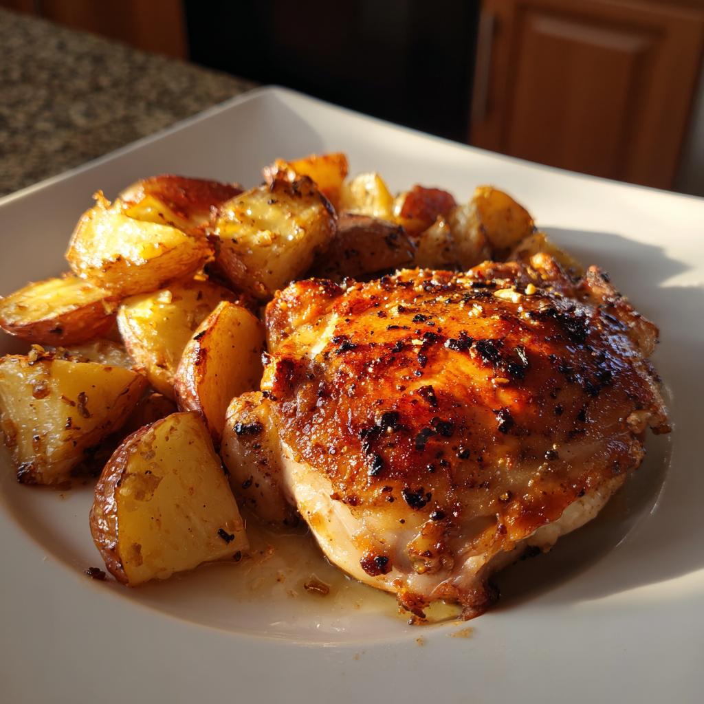 Garlic Butter Chicken and Potato Recipe - detail 1
