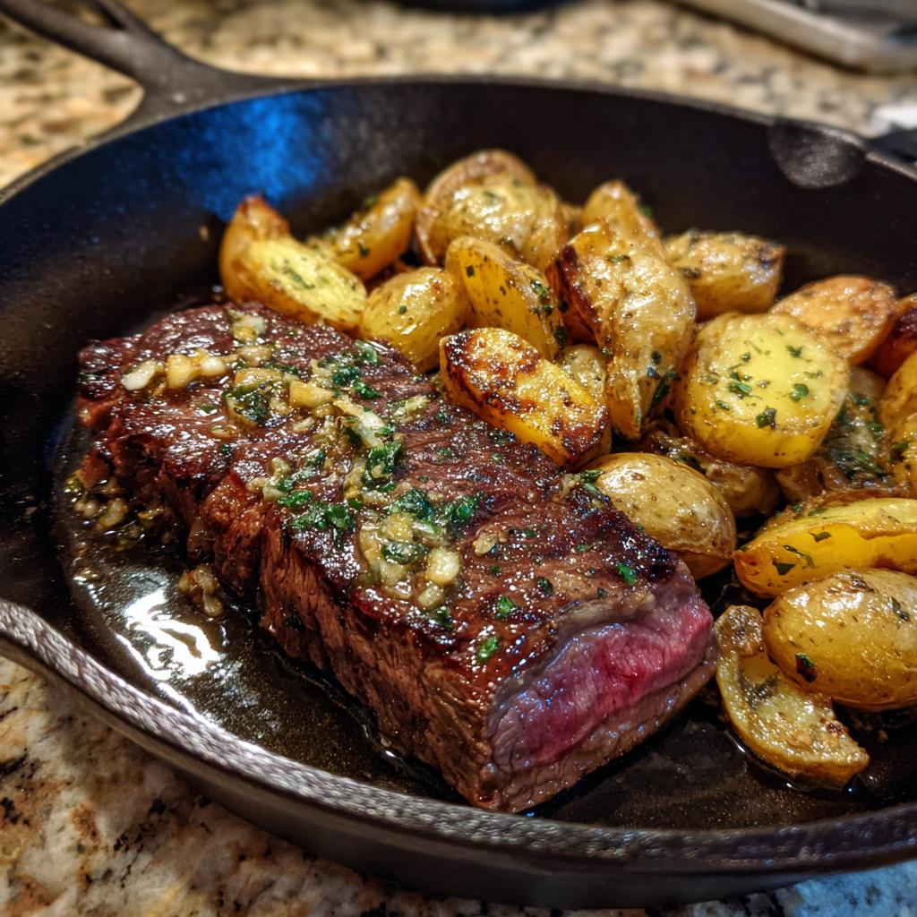 Garlic Butter Steak and Potatoes Skillet – Best Steak Recipe - detail 1