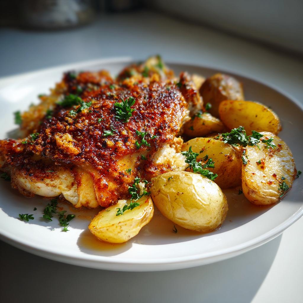 Garlic Parmesan Chicken and Potatoes (One-Pan Dinner) - detail 3
