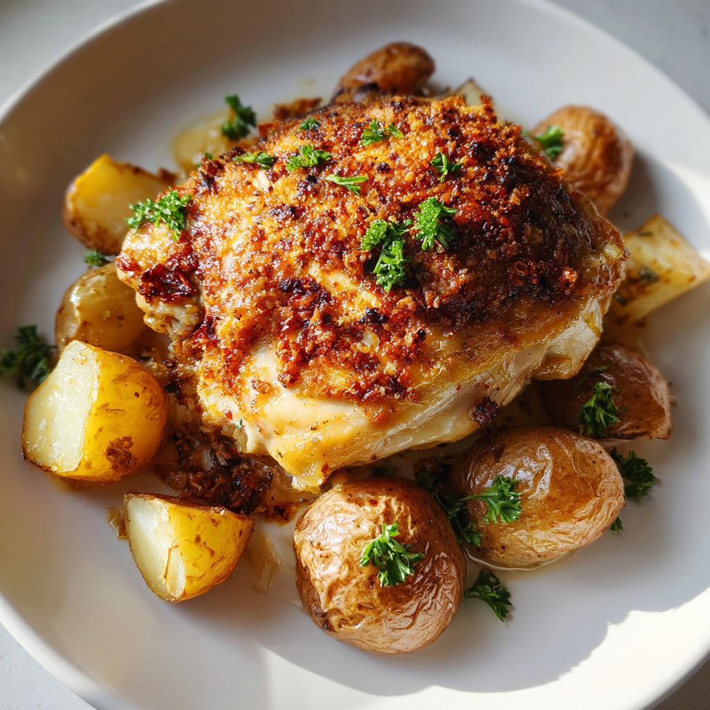Garlic Parmesan Chicken and Potatoes (One-Pan Dinner) - detail 4