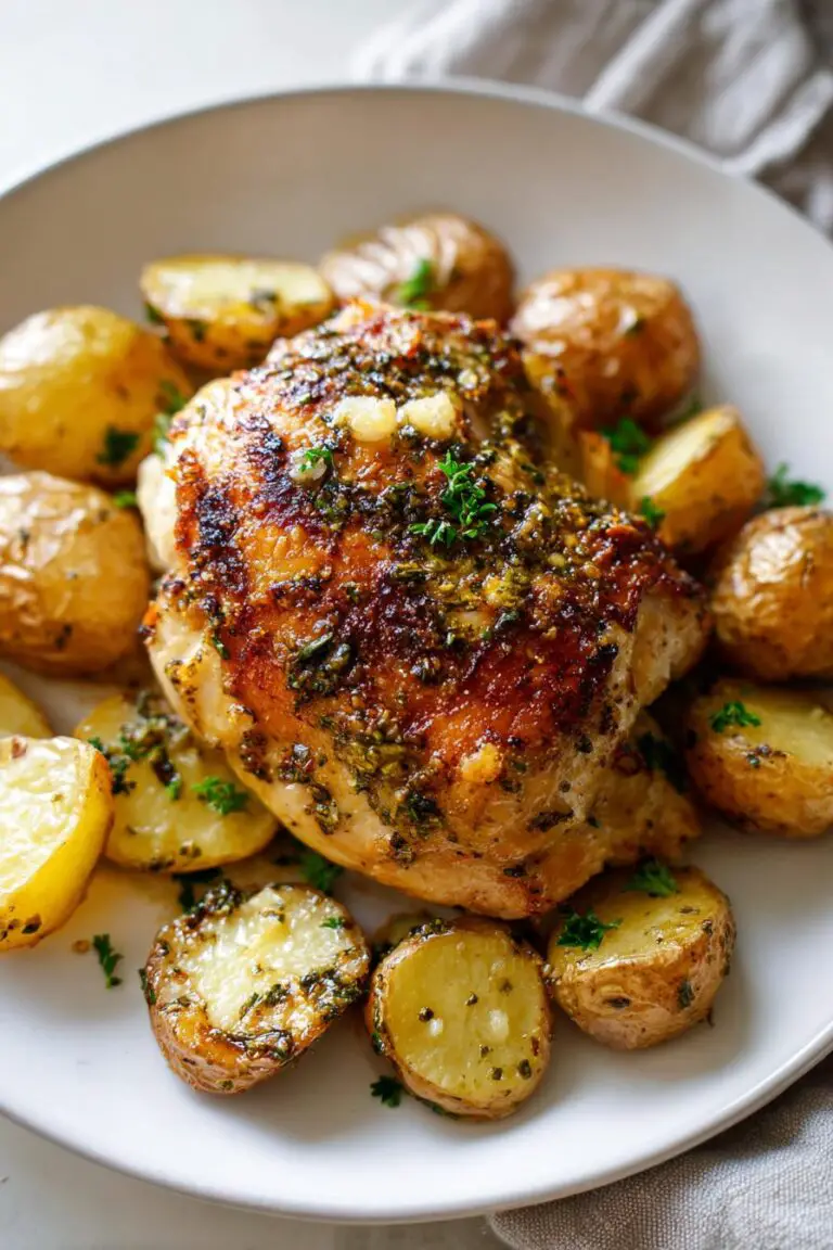 Garlic Parmesan Chicken and Potatoes (One-Pan Dinner)