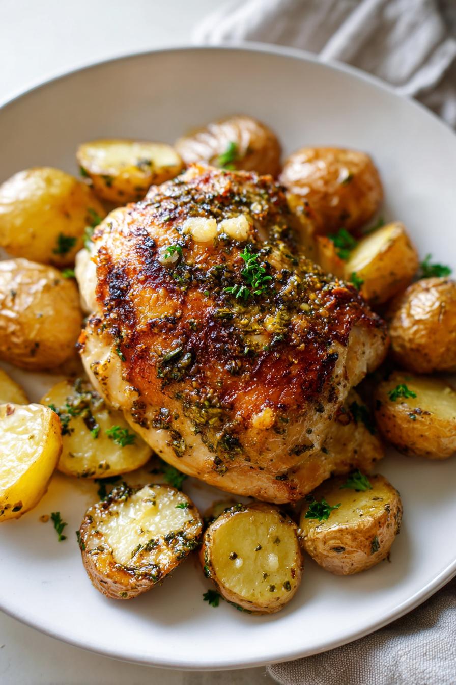 Garlic Parmesan Chicken and Potatoes (One-Pan Dinner)