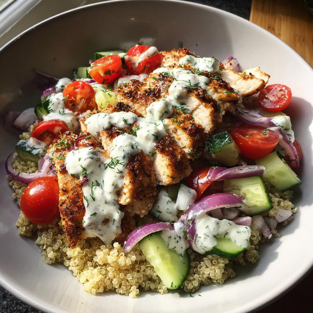 Greek Chicken Bowls - detail 2