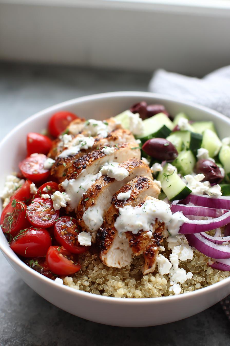 Greek Chicken Bowls: Easy Clean Eating Meal Prep
