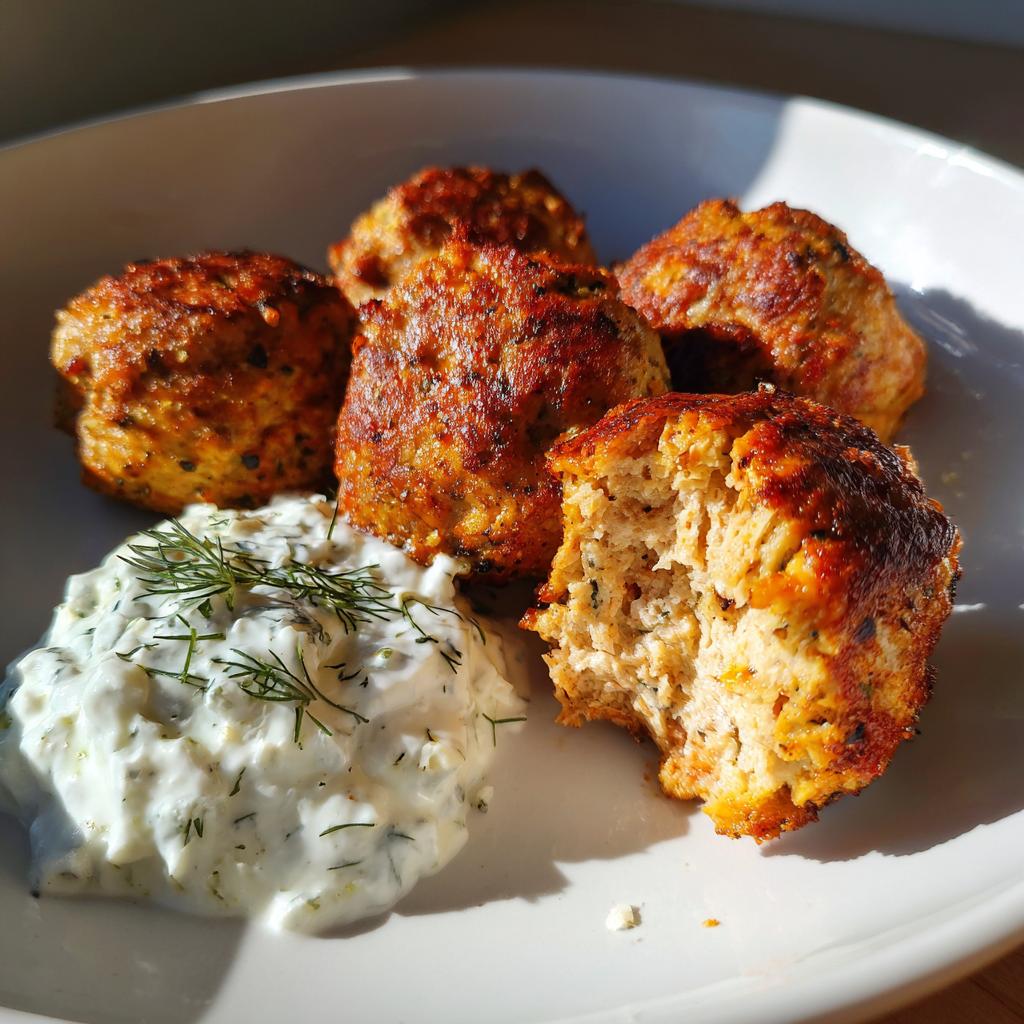 Greek Turkey Meatballs with Tzatziki - detail 2